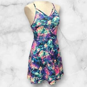EUC! VS PINK Vibrant Tropical Dress - Size XS